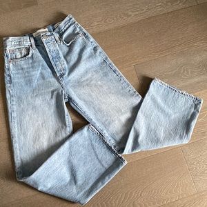 Denim Forum Farrah wide leg, size 25, 28 inseam